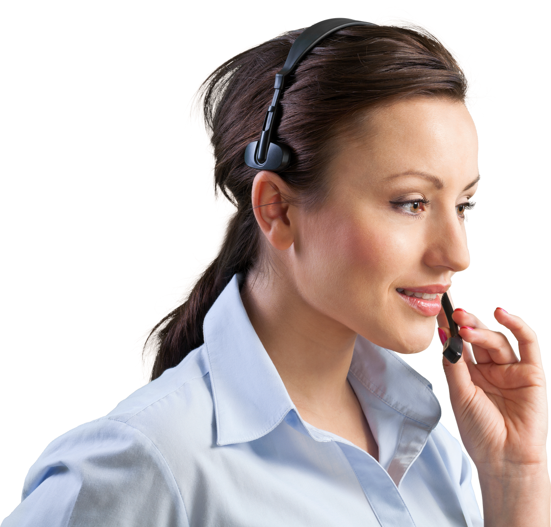 Call Center Operator Business Woman, Isolated